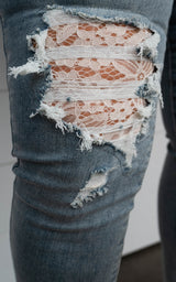 lace patch skinny 