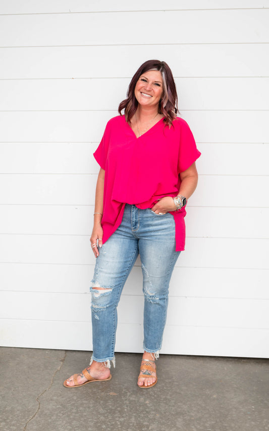 Fuschia Oversized Tunic - Final Sale