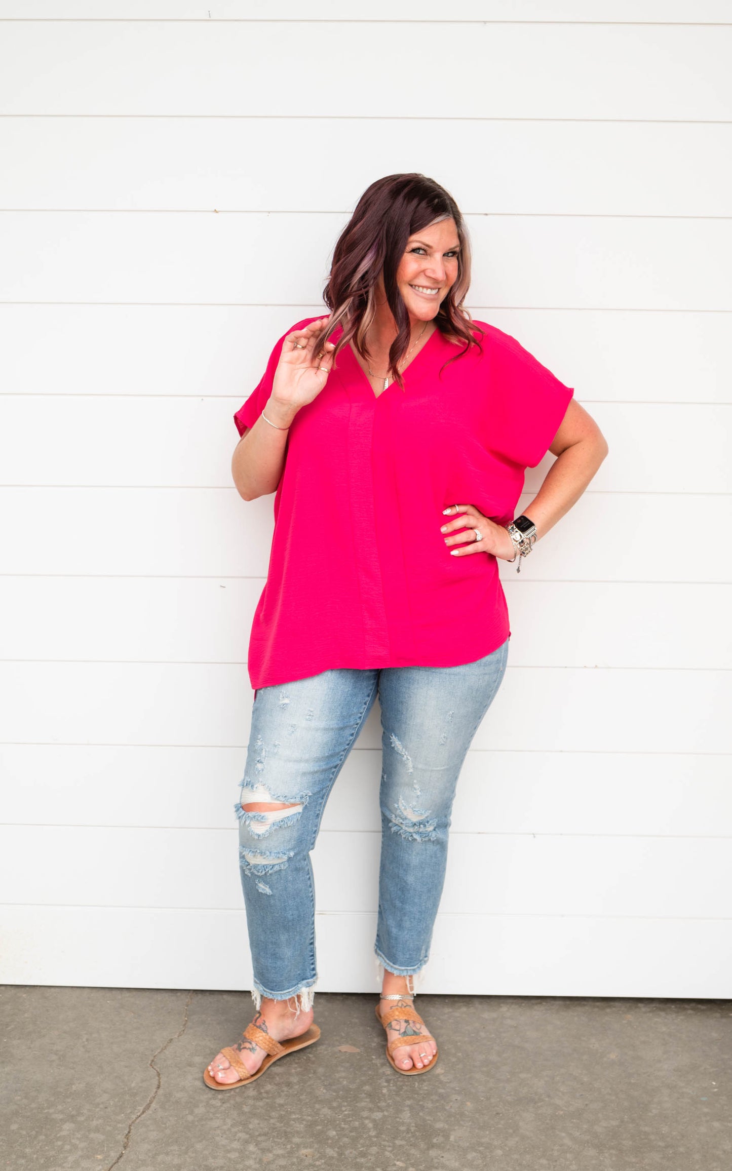 Fuschia Oversized Tunic - Final Sale