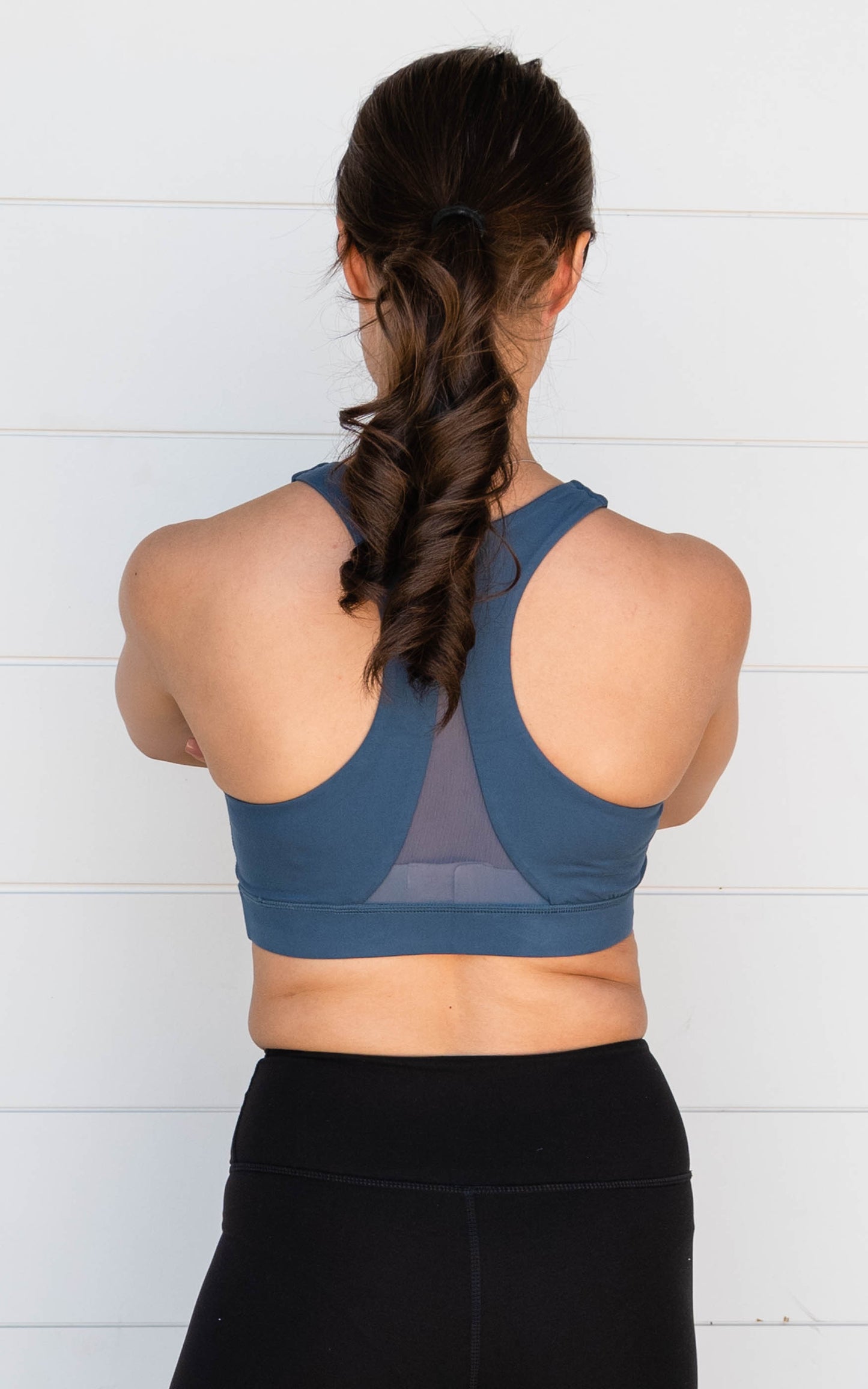 triangle mesh sports bra