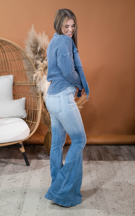 ombre flare denim