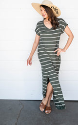 striped maxi dress 