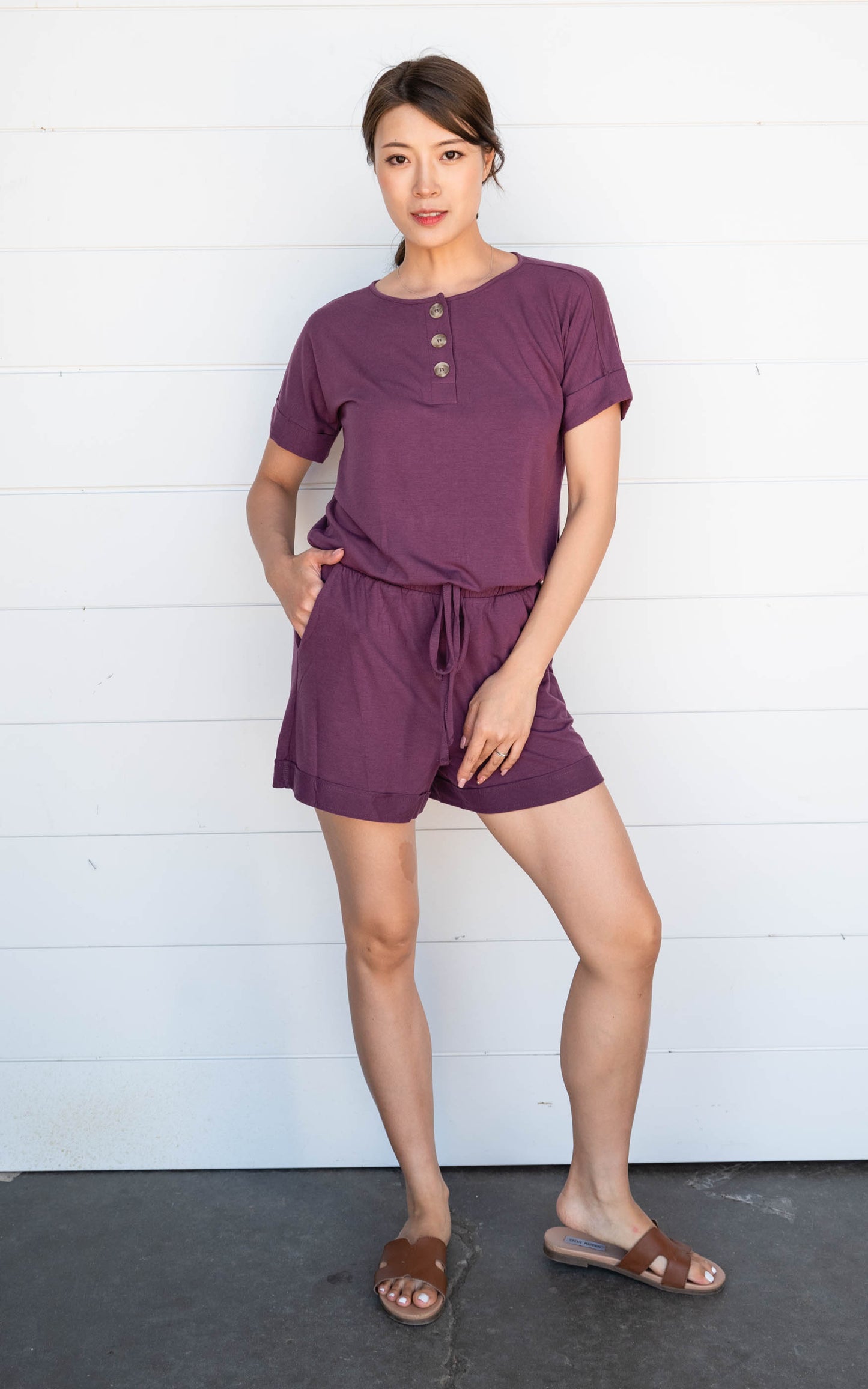 ava short sleeve romper 