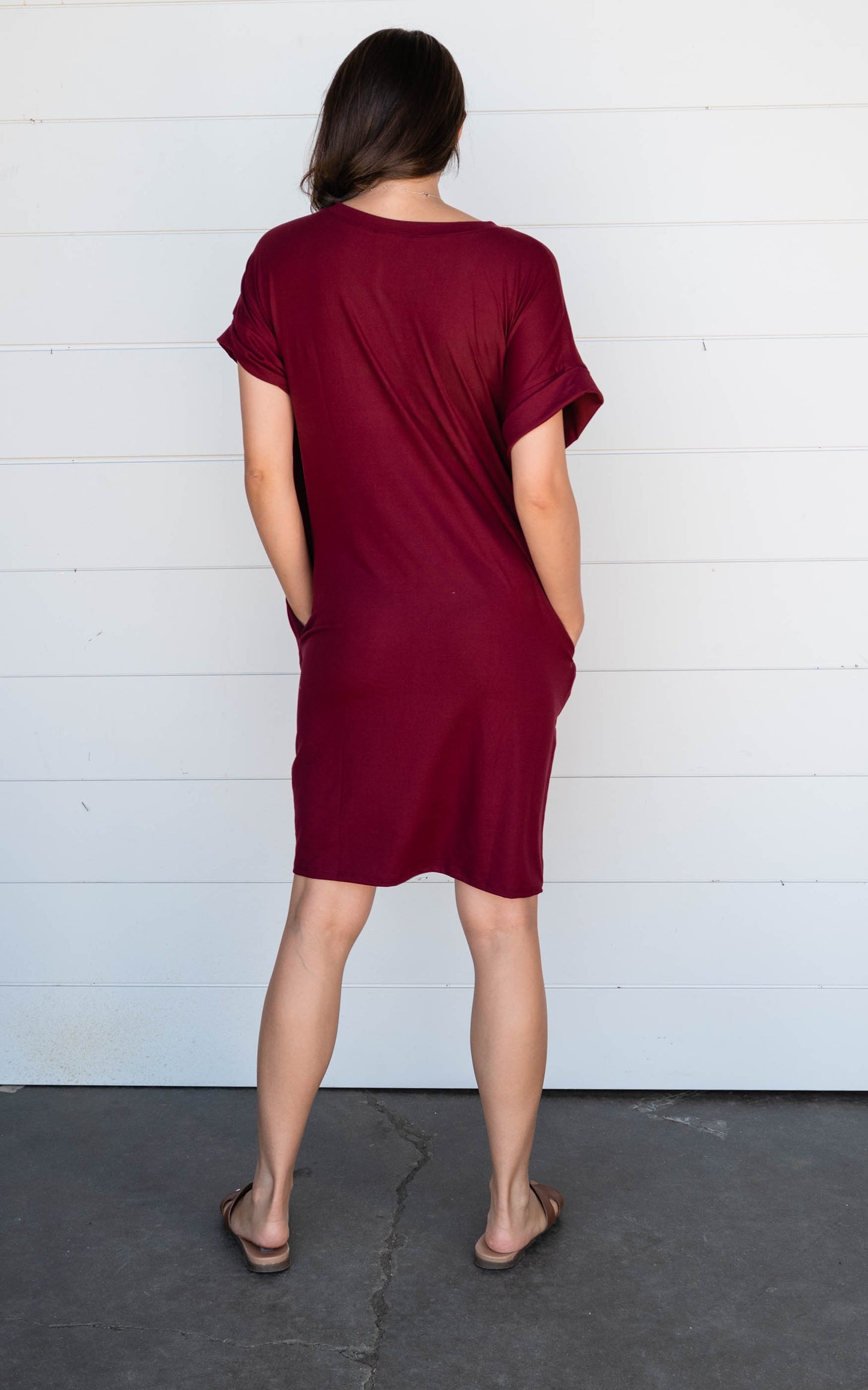 burgundy zenana dress 