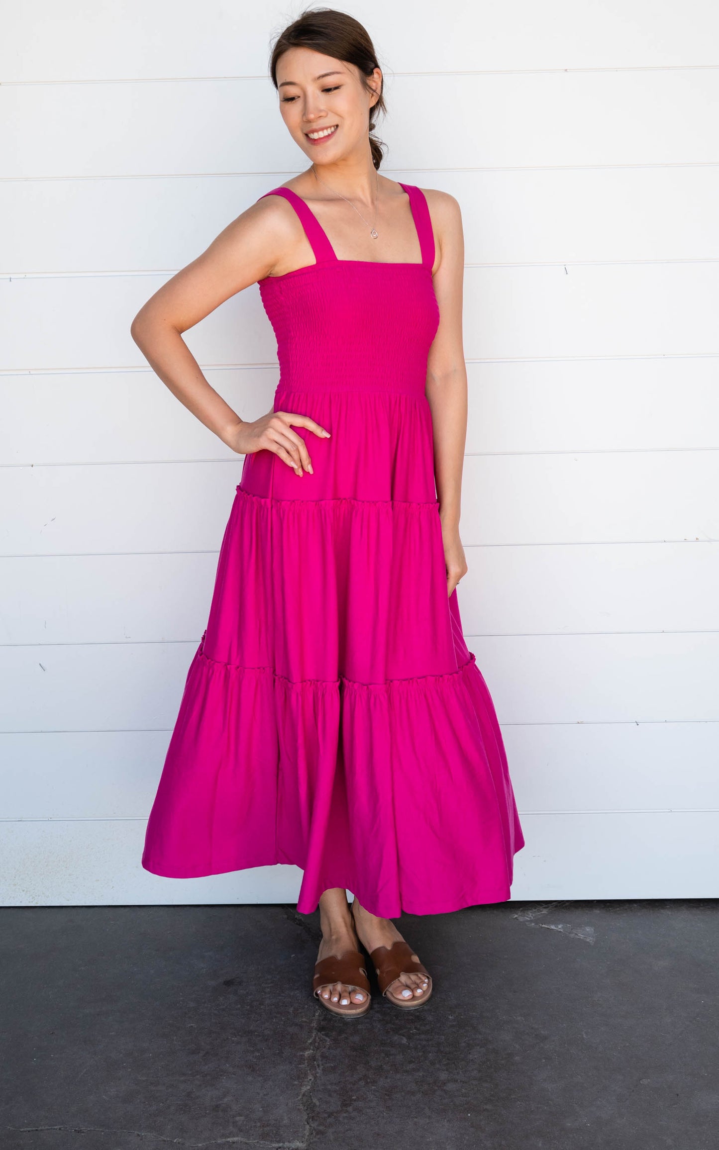 fuschia dress 