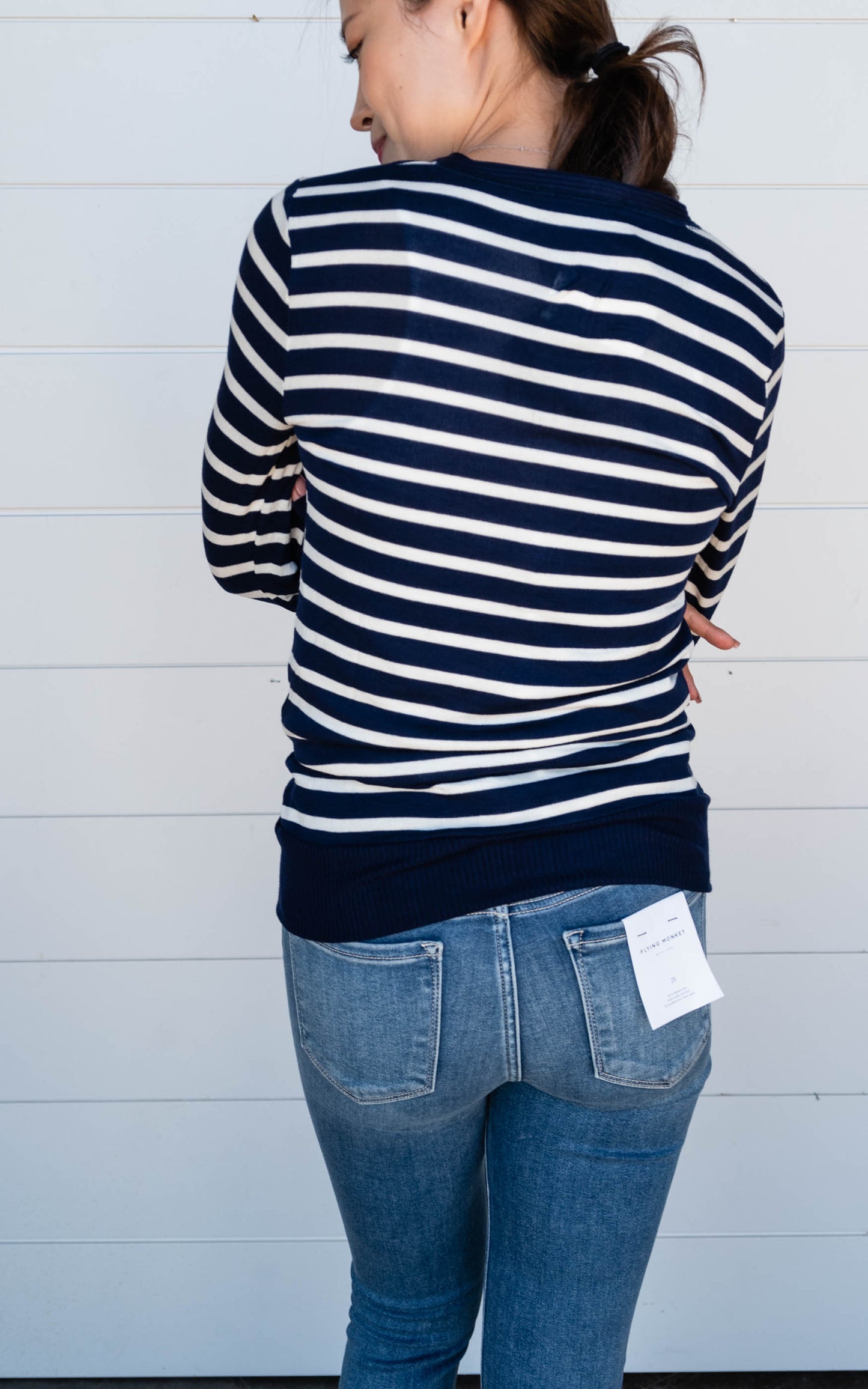 Striped Snap Front Cardigan - Part 1 - Final Sale*