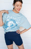 blue paradise short sleeve top 