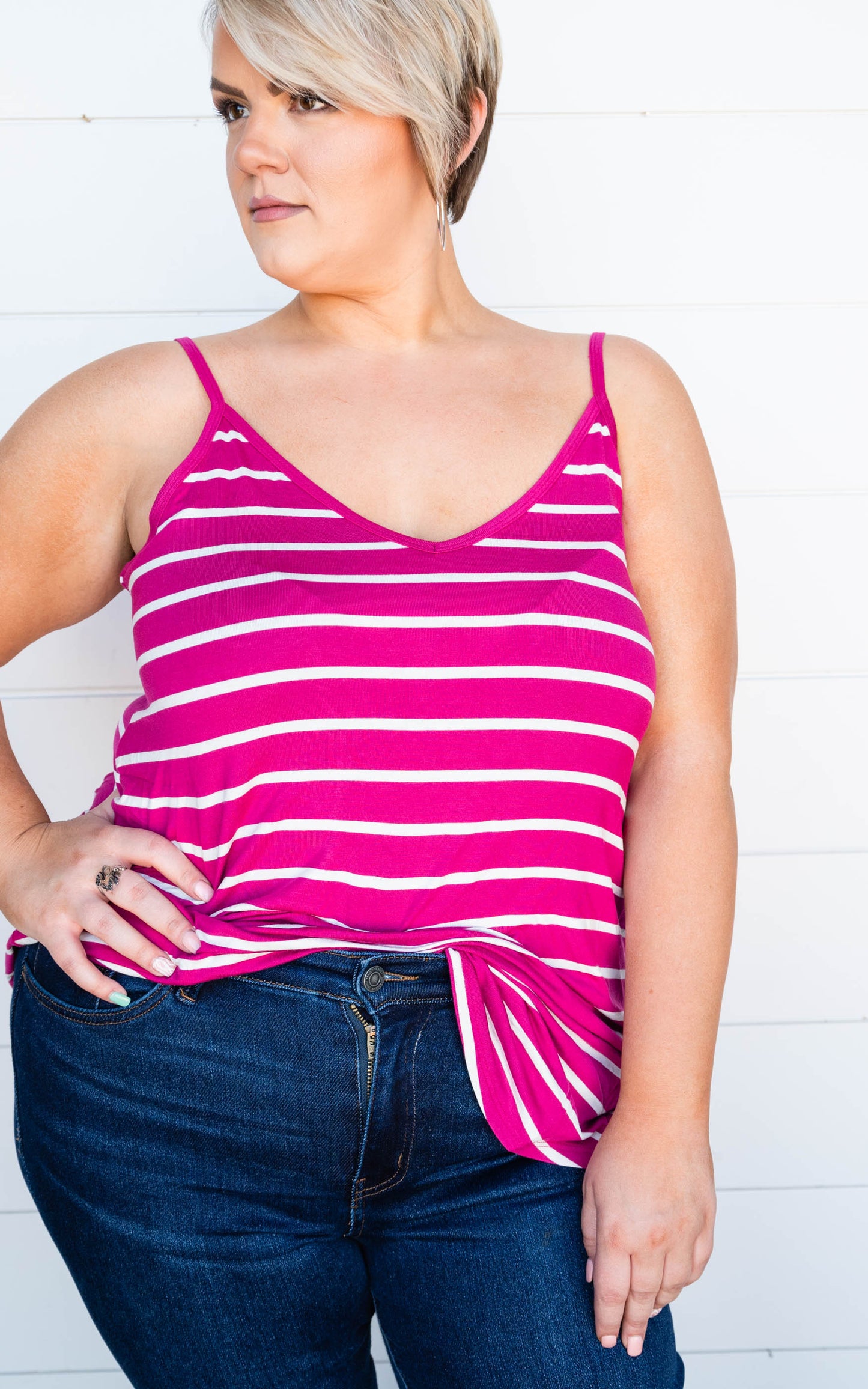 reversible stripe tank top 