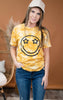 tie dye mustard smile tee