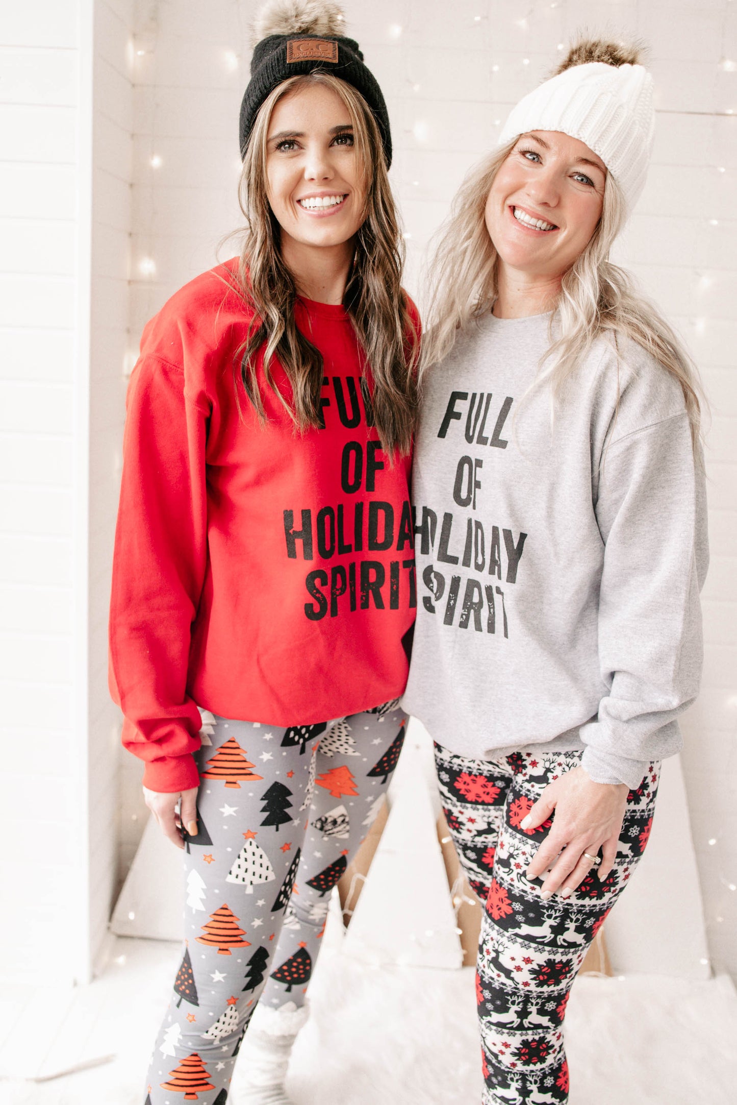 Full Of Holiday Spirt Crewneck Sweatshirt**