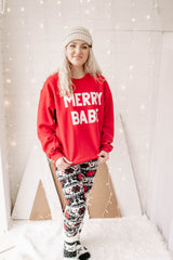 Merry Babe Crewneck Sweatshirt**