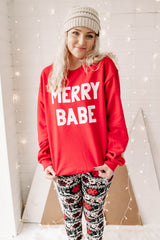 Merry Babe Crewneck Sweatshirt**
