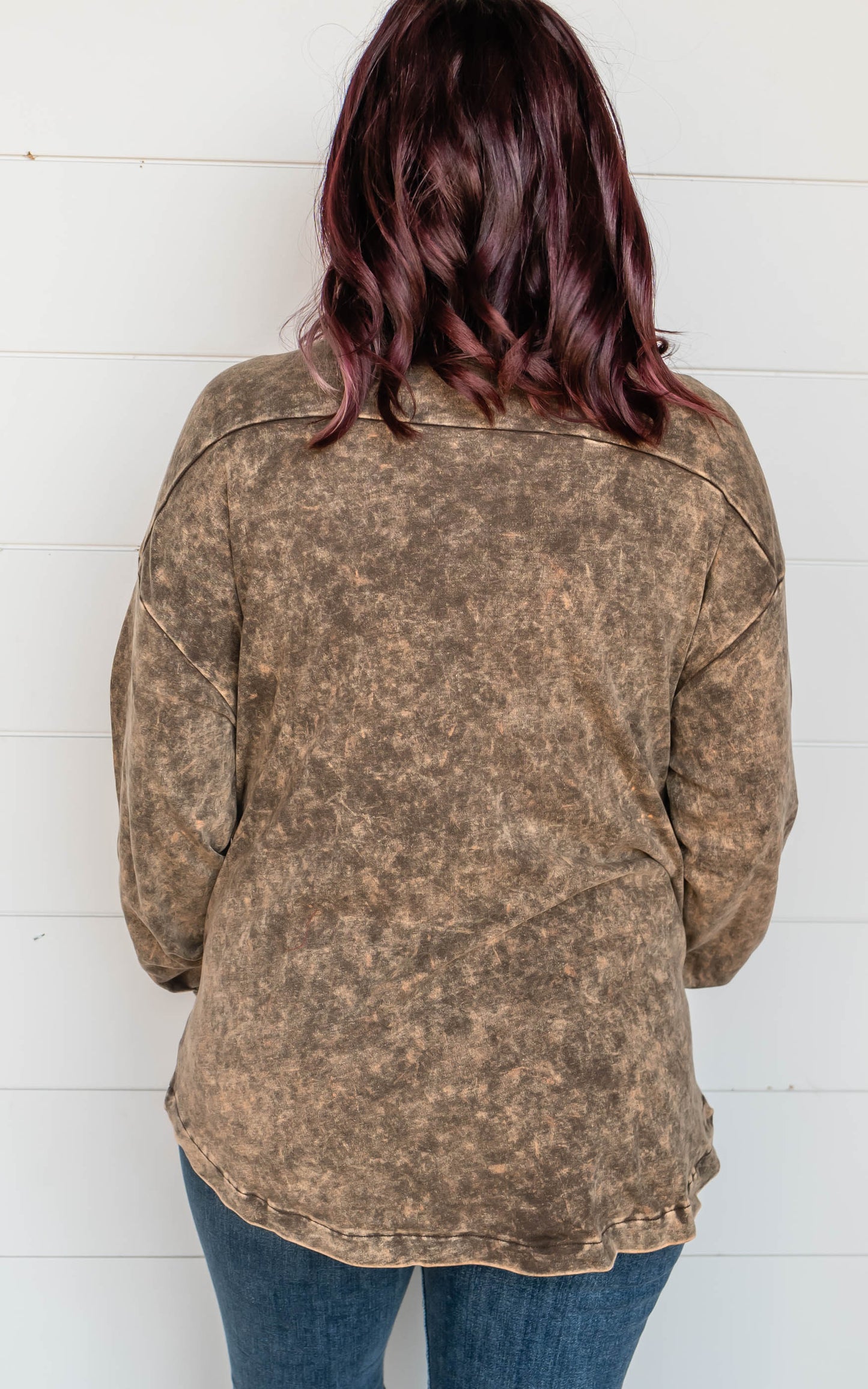 rust brown shacket 