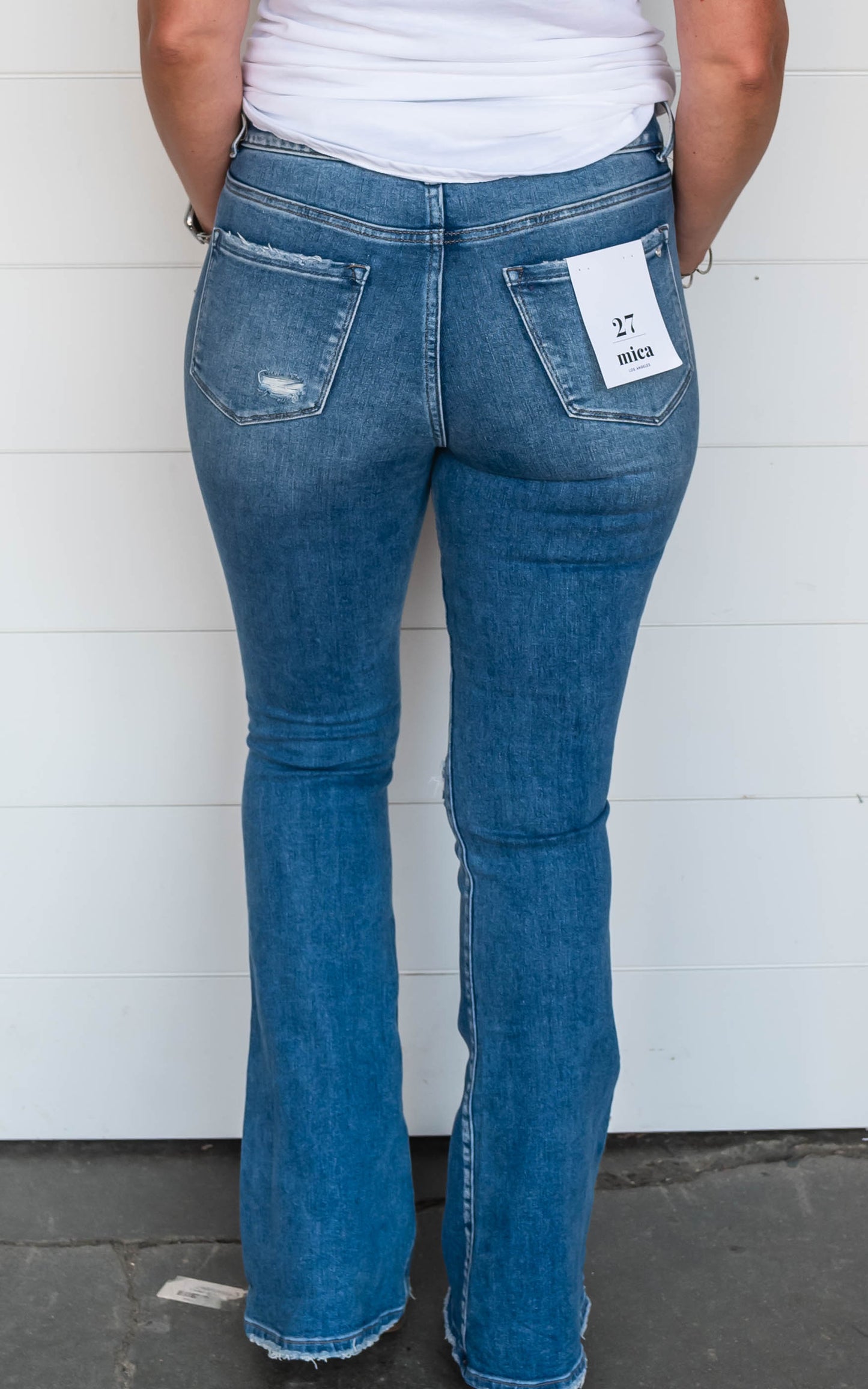 Muscat High Rise Flare Denim Jeans - Mica