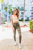 Laser Cut High Waist Camo Leggings - Final Sale