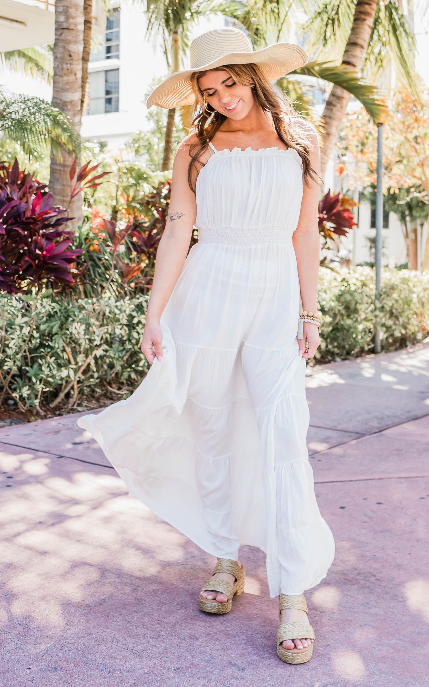 white maxi dress