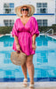 Pink Satin Kimono Dress - Final Sale