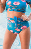 Wrap Front High Rise Floral Reversible Bikini Bottom - Final Sale