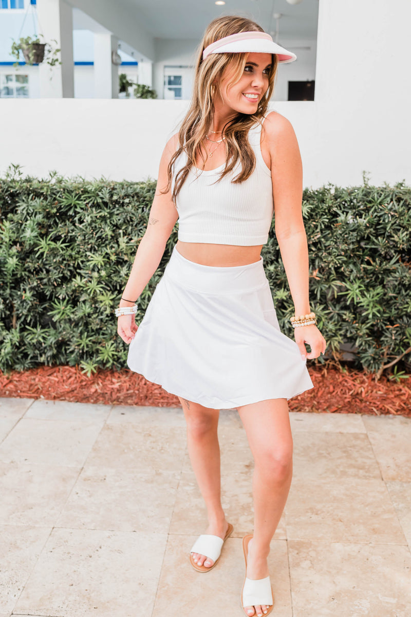 white skirt 