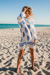 Nautical Crochet White Dress - Final Sale