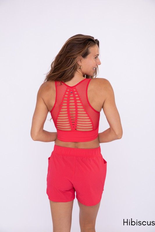 Laser Cut Seamless Sports Bra by Mono B