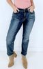 Judy Blue "Skyline" High Rise Bleach Splash Boyfriend Jeans