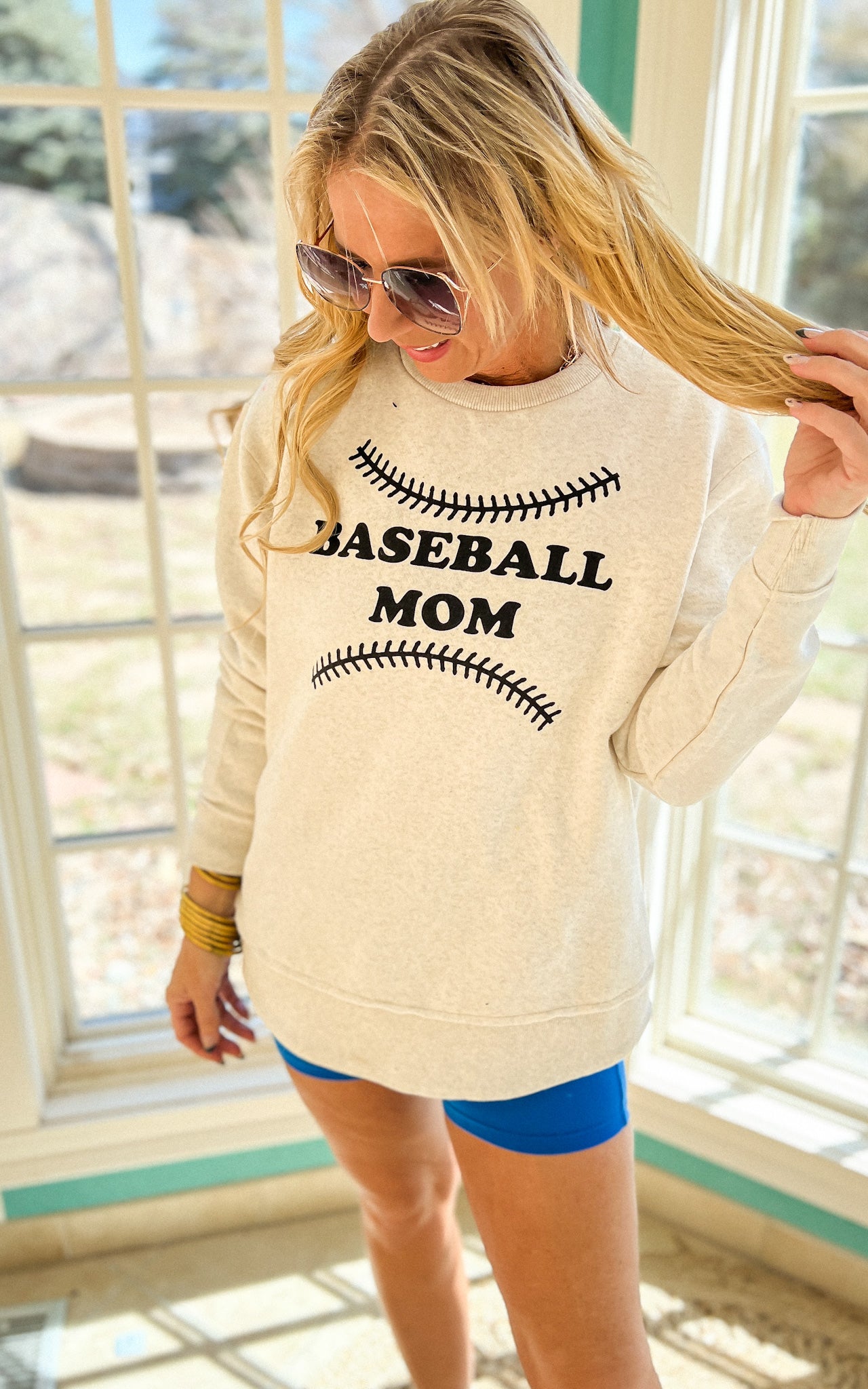 Baseball Mom Weekend Fleece Tunic**