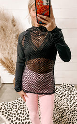 Active Fishnet Pullover Hoodie - Final Sale