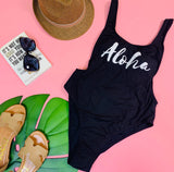 Aloha One Piece Swimsuit - BAD HABIT BOUTIQUE 