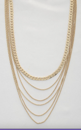 SODAJO CURB LINK LAYERED NECKLACE