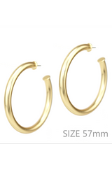Satin Gold Hoop Earrings