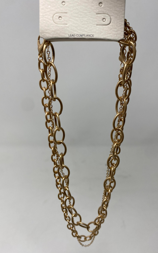 3 Gold Layered Chain Necklace