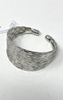 Silver Textured Wired Cuff Bracelet