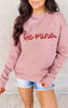 Pink Be Mine Glitter Pattern Print Pullover Sweatshirt