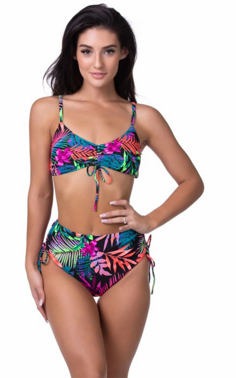 Tropical High Waist Bikini Swimsuit - Beach Joy