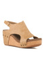 Carley Taupe Smooth Wedge