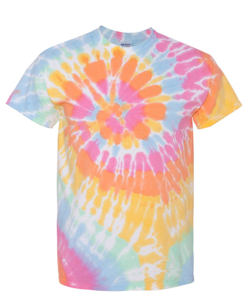  Jessica Tie Dye Short Sleeve Tee - Aerial Spiral | FINAL SALE, CLOTHING, S&S, BAD HABIT BOUTIQUE 