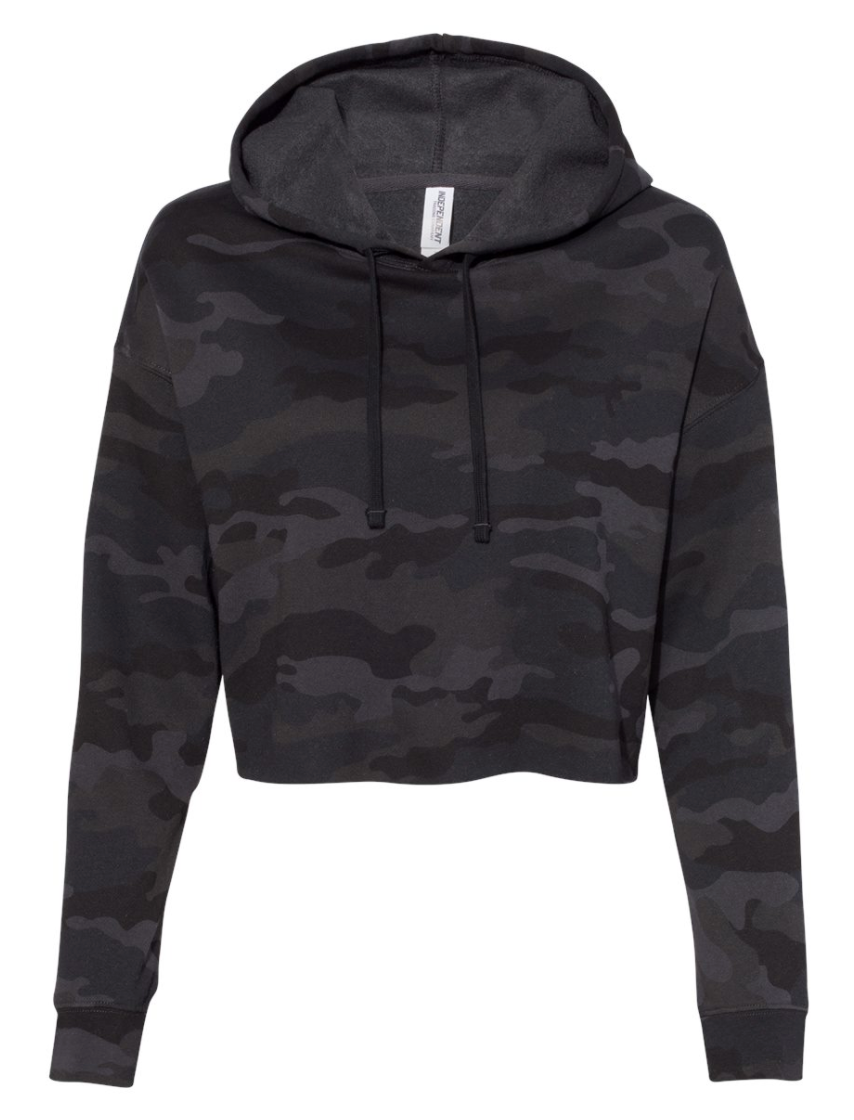  Cropped Camo Hoodie *PREORDER*, CLOTHING, S&S, BAD HABIT BOUTIQUE 