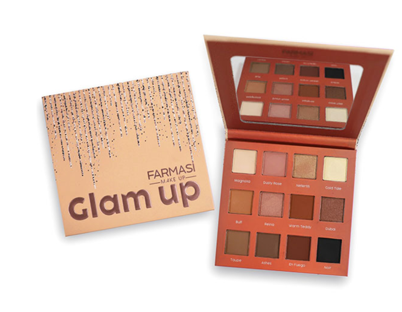 Glam Up 12 Palette Eye Shadow { Natural Colors} - BAD HABIT BOUTIQUE 