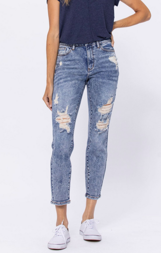 High Waisted Acid Bleached Skinny | Judy Blue Jeans - Final Sale