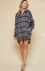 PLAID OVERSIZED SHIRT DRESS - Final Sale