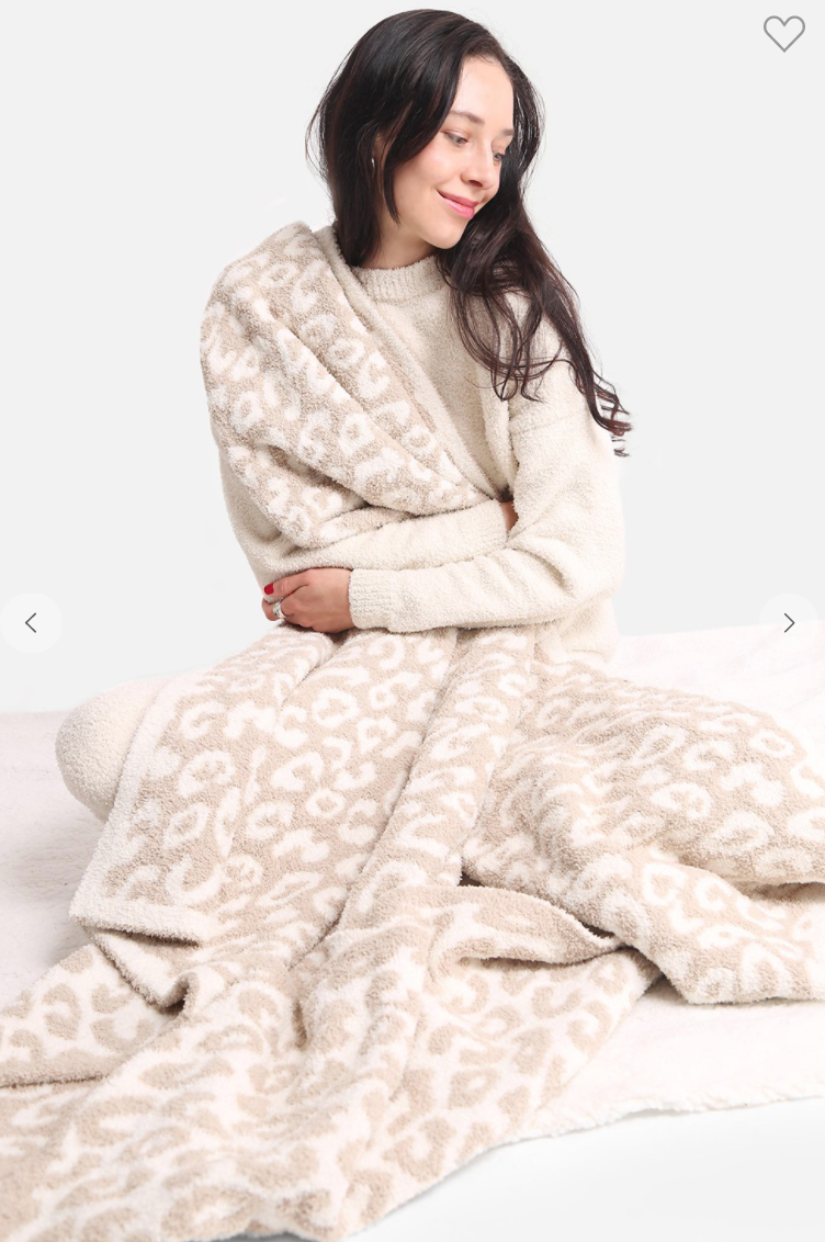Keep You Cozy Leopard Print Blanket