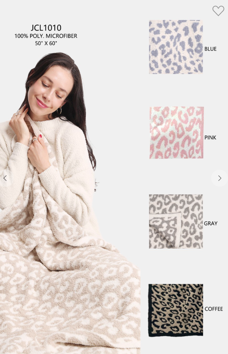 Keep You Cozy Leopard Print Blanket