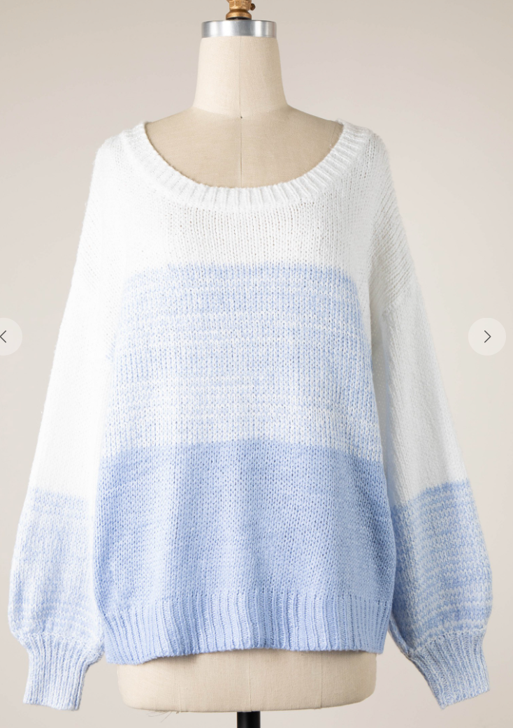 STRIPED OMBRE SOFT KNIT SWEATER | FINAL SALE