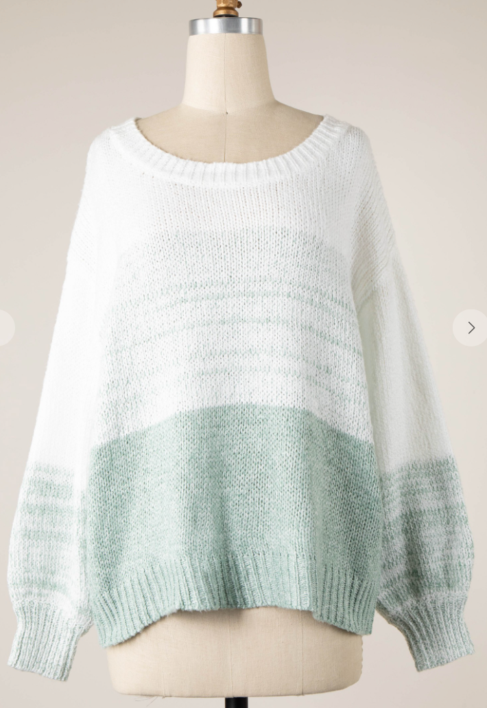 STRIPED OMBRE SOFT KNIT SWEATER | FINAL SALE