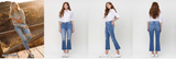 VERVET HIGH RISE KICK FLARE W RAW HEM Jeans - FINAL SALE