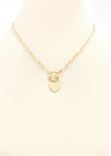 CHeart Chain Silver Necklace - Final Sale