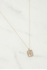 INITIAL SQUARE CHARM NECKLACE 16'' - Final Sale