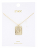 INITIAL SQUARE CHARM NECKLACE 16'' - Final Sale