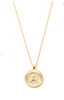 Circle INITIAL SQUARE CHARM NECKLACE 16'' - Final Sale